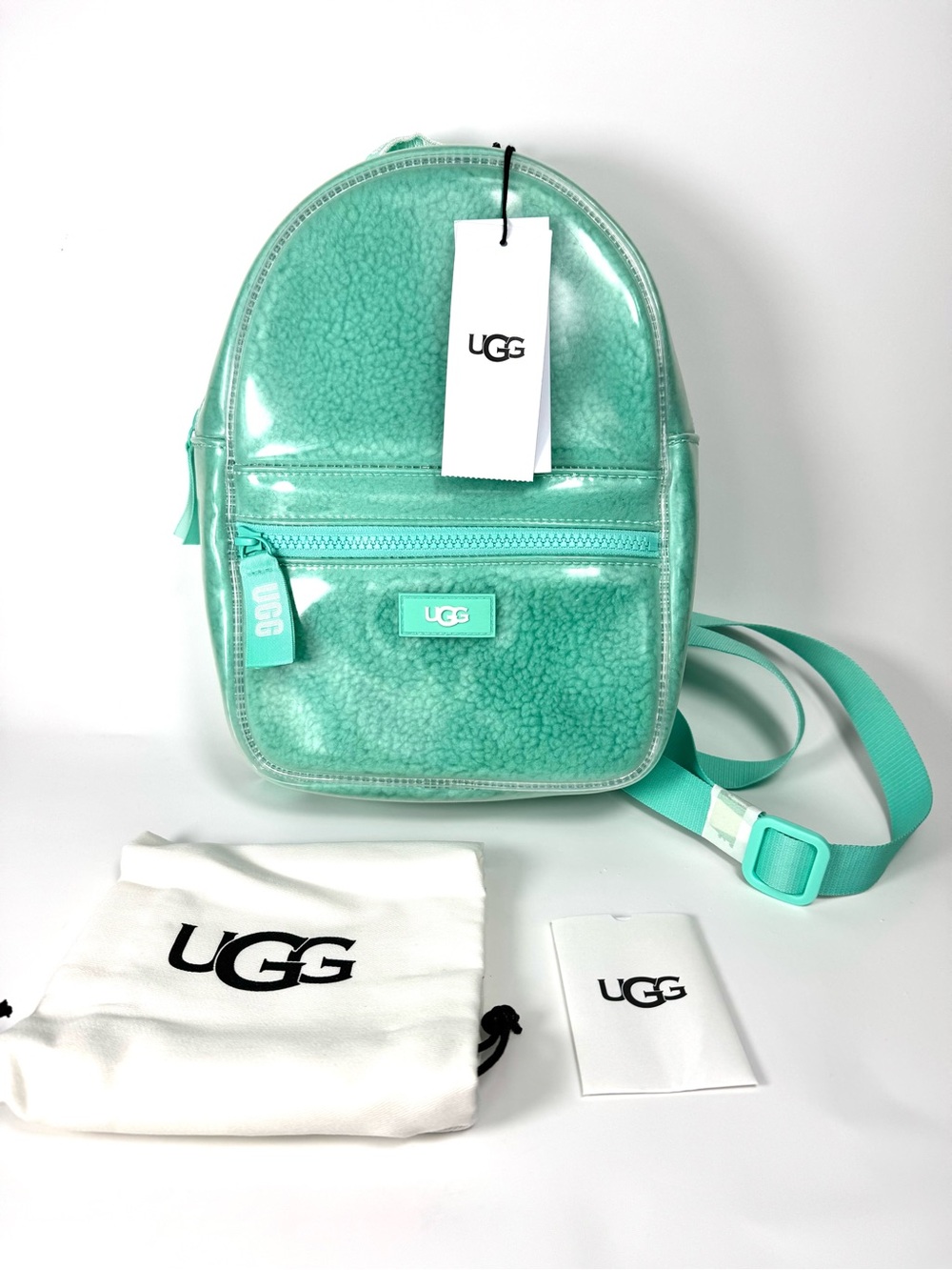 UGG Mint Green Shearling Mini Backpack